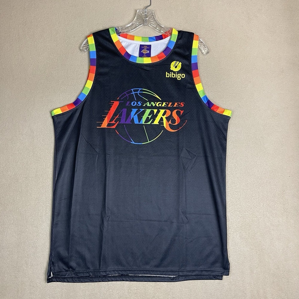 Los Angeles‎ Lakers Jersey Mens XL Black Sleeveless PRIDE Tank Top Shirt